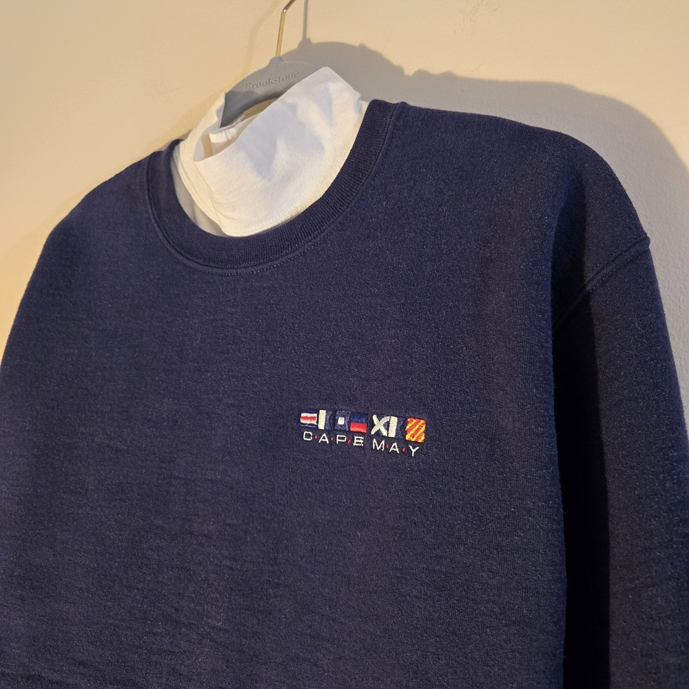90s Vintage Crewneck Sweatshirt Nautical Theme CAPE MAY, NJ